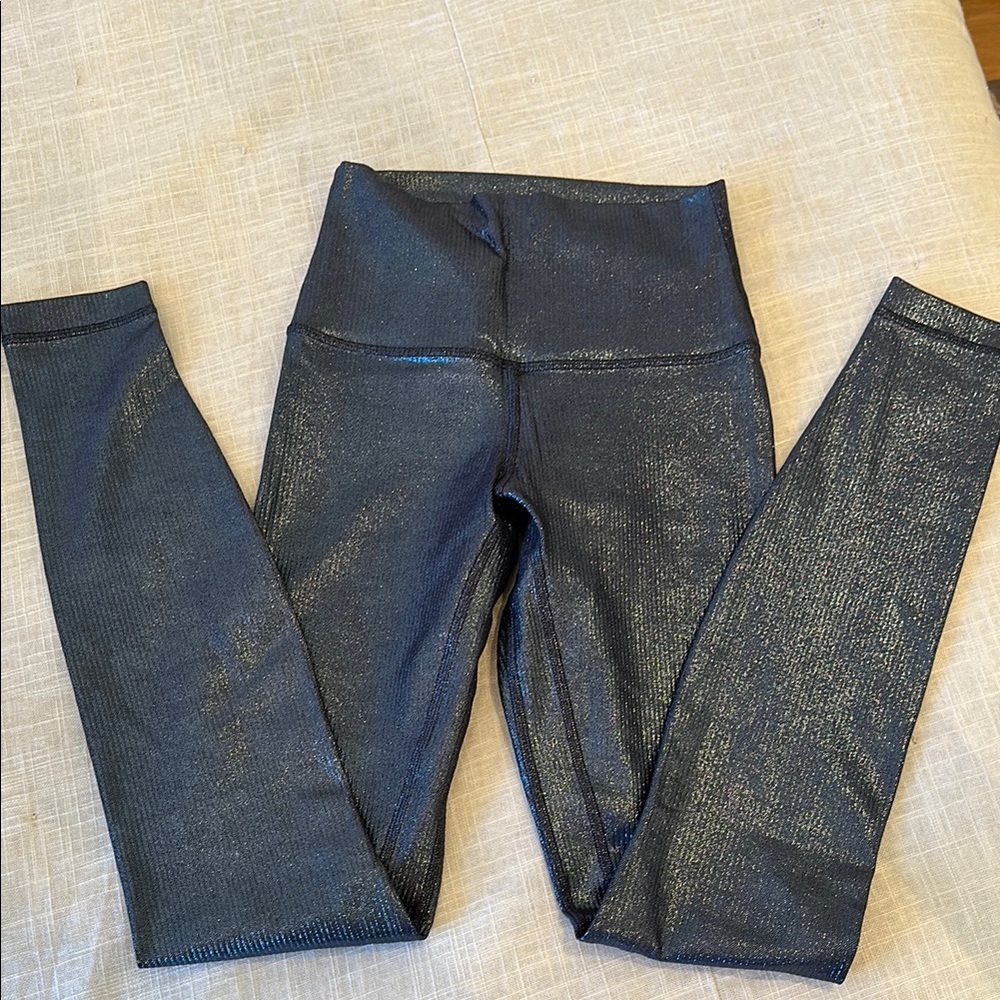 Lululemon Athletica Black/Blue High-Rise Leggings